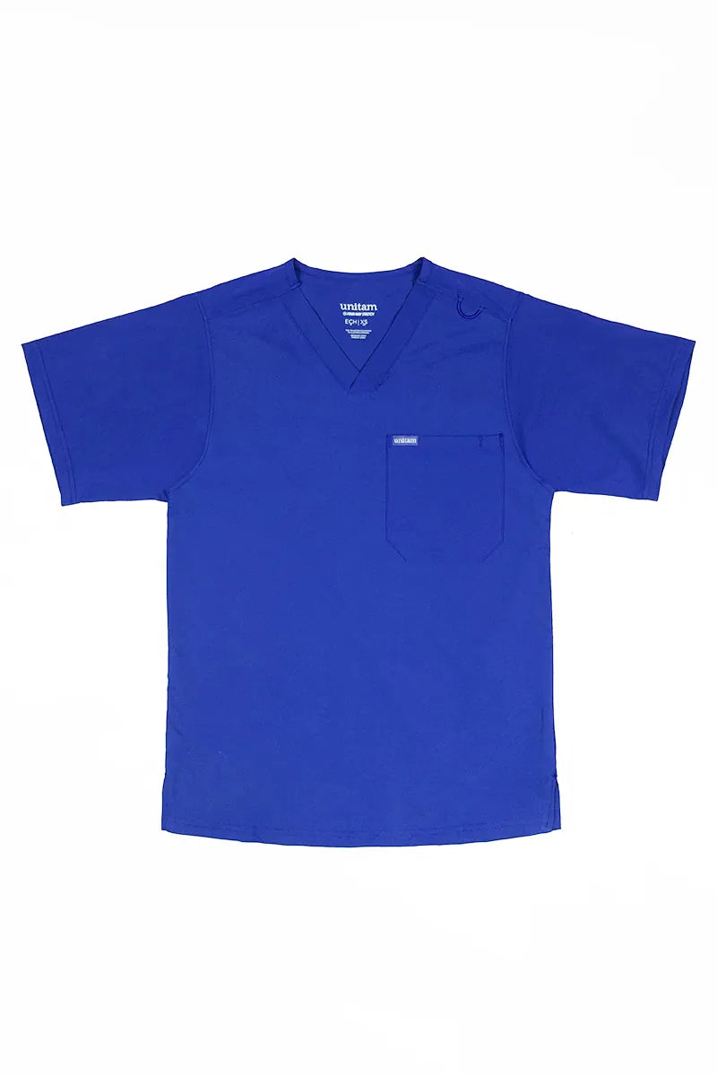 Uniforme Quirúrgico con camisa cuello v Four Way Stretch Azul Rey para hombre