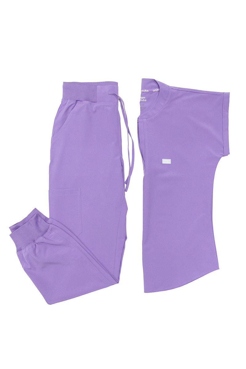 Scrub Médico Mao Jogger color Morado Pastel para mujer