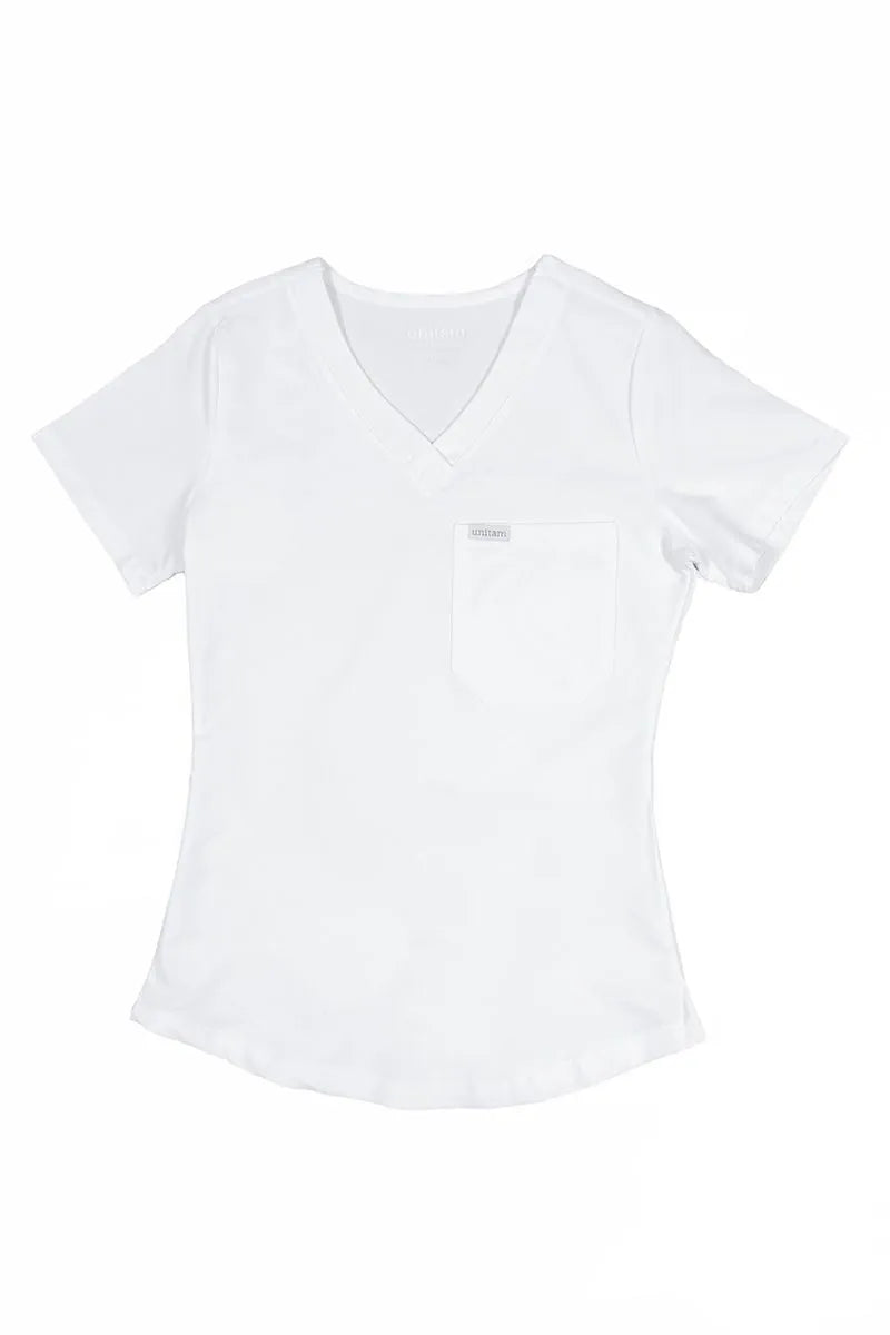 Scrub Médico Four Way Stretch blanco para mujer