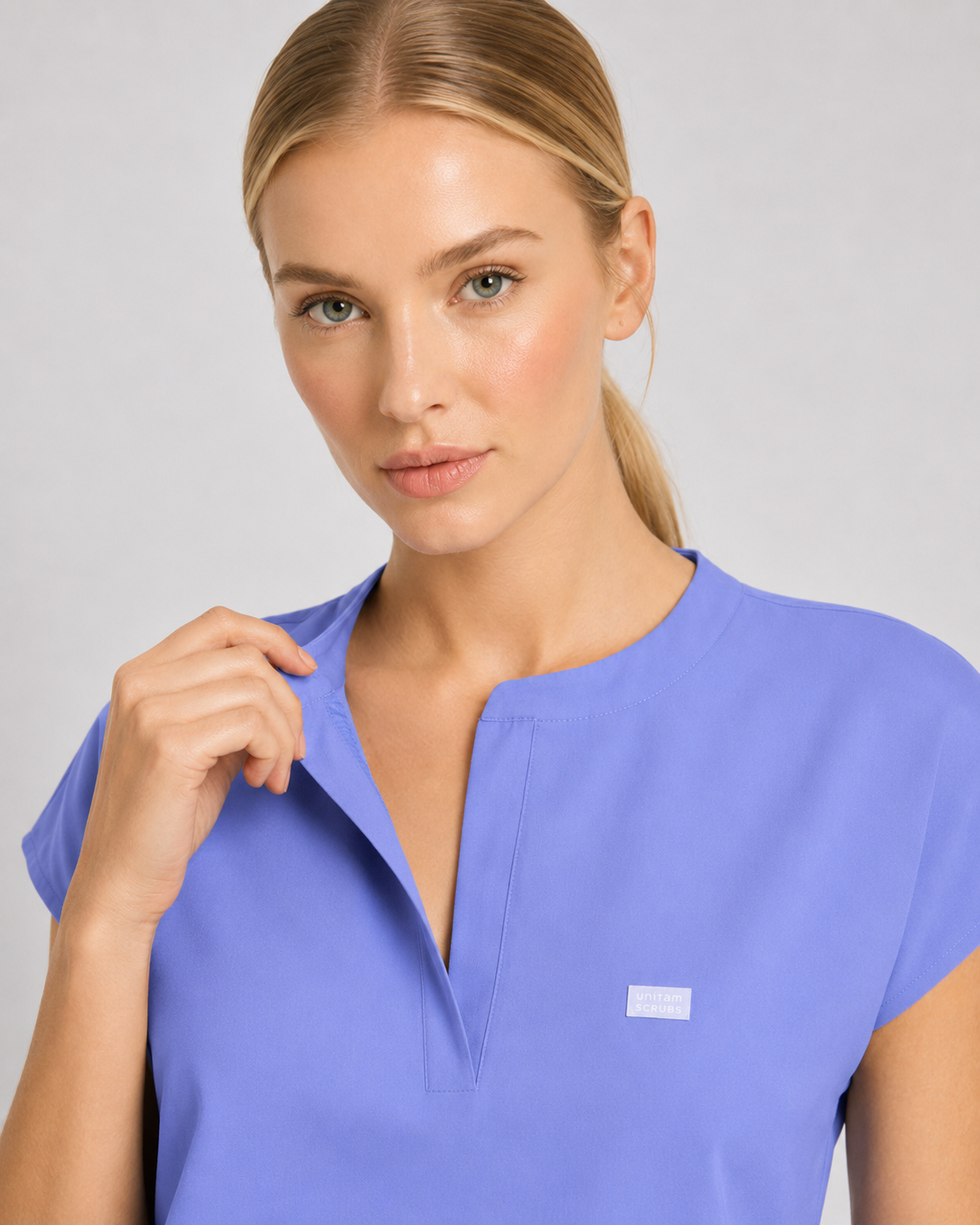 Juegos quirúrgicos con cuello tipo mao unitam scrubs