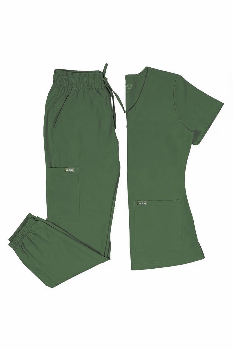 Scrub Médico Four Way Stretch Jogger verde olivo para mujer